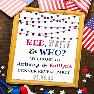 Röd, vit och vem? party, Gender i juli Poster