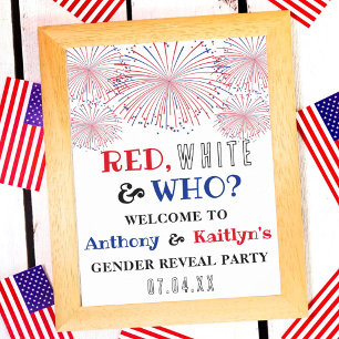 Röd, vit och vem? party, Gender i juli Poster
