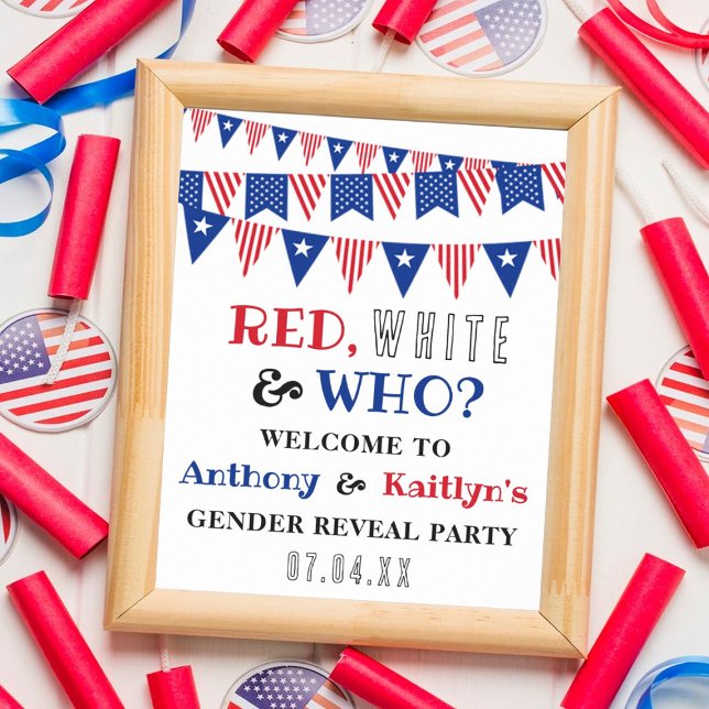 Röd, vit och vem? party, Gender i juli Poster (Skapare uppladdad)