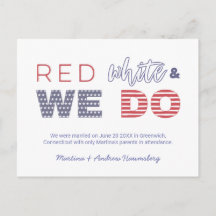 Röd Vit Och Vi Gör Vi Gift Oss Vi Rymde