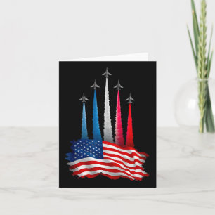 Röd vit rödvit i independence day, amerikanska Fla Kort