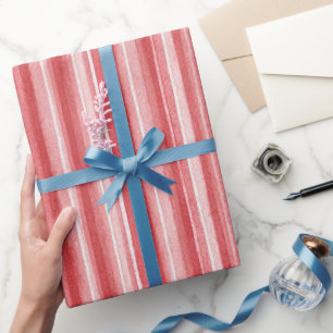 Röd Vit Rosafärgad Rosa Ränder Alla Hjärtans Dag Presentpapper