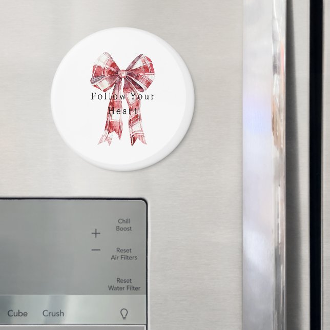Röd vit rutig ränder slinga   magnet (In Situ (Fridge))