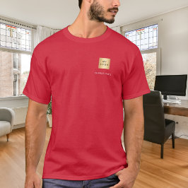 Röd vit teamnamn logotyp företag t shirt