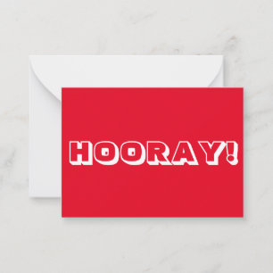 Röd vit typografi, modernt roligt kort