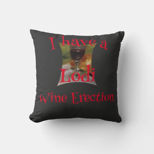 Röd Vit Vin Vino Land Kalifornien Oregon Kudde (Framsida)