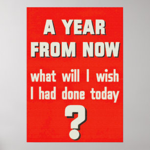 Röd vit Vintage Motivering inspirationsoffert Poster