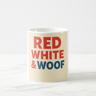 Röd Vit & Woof Mugg