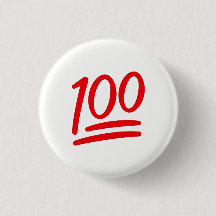 Röd vitbehålla som den symbolsymbolen för 100