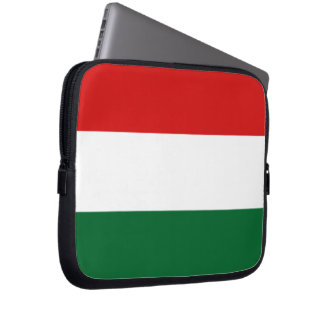 Röd vitgrönt för ungersk flagga laptop fodral