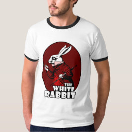 Röd vitkaninlogotyp t-shirt