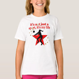 RÖD VOLLEYBALL ÄR MIN LIVSDESIGN T SHIRT