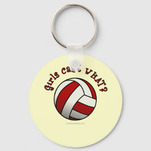 Röd volleyboll nyckelring