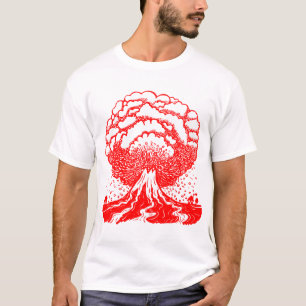 Röd vulkan - t-shirt