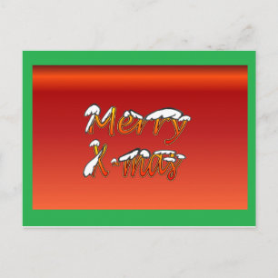 Röd vykort för god jul