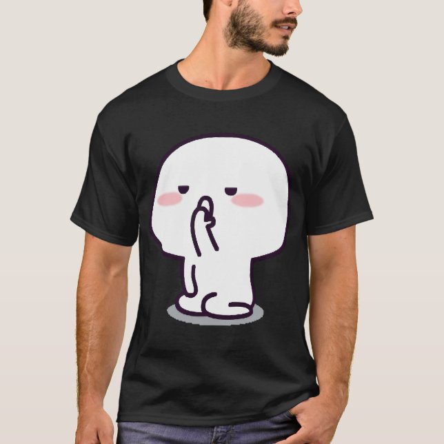Röd Wagtail Platy Fisk T Shirt (Framsida)