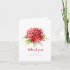 Röd waratah Blomart bröllop tack