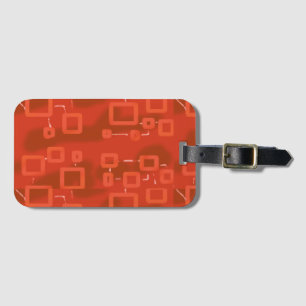 Röd Whimsical Geometrisk Abstrakt Bagagebricka