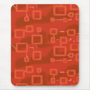 Röd Whimsical Modern Abstrakt Musmatta