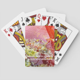 Röd Wulfenitkristall Mineral Geologisk Konst Casinokort