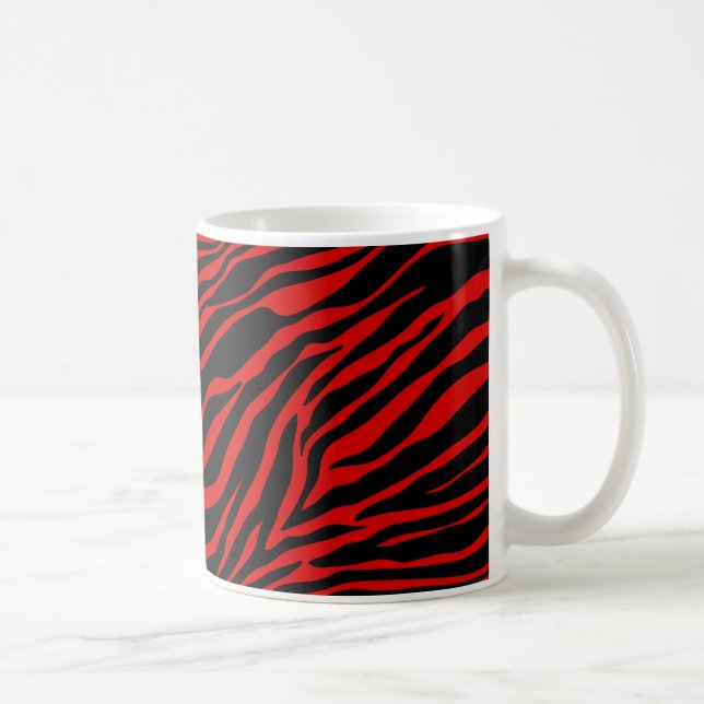 röd zebra kaffemugg (Höger)