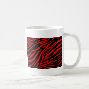 röd zebra kaffemugg