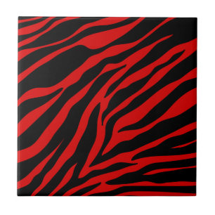 röd zebra kakelplatta