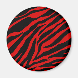 röd zebra magnet