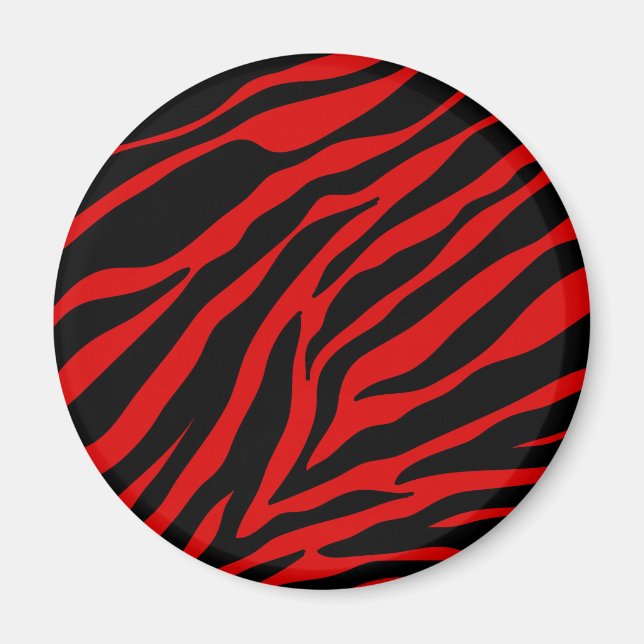 röd zebra magnet (Framsidan)