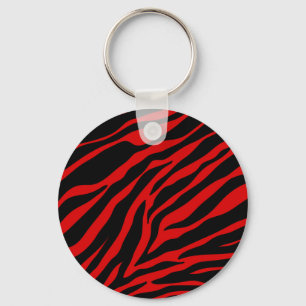 röd zebra nyckelring