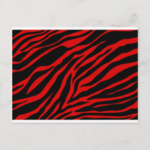 röd zebra vykort