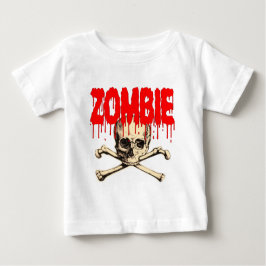 Röd Zombieskalle Tee Shirt
