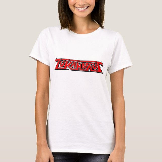 Röd ZUKAHNAUT-logotyputslagsplats Tee (Framsida)