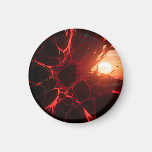 Röda ådrors solnedgångsavgrund magnet