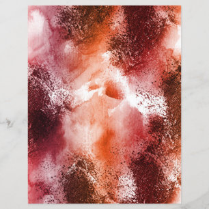 Röda akvarellfläckar mjuk pastell scrapbookpapper