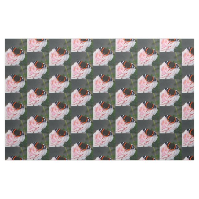 Röda amiraler butterfly mode tyg (Fat Quarter)