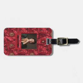 Röda Anemoner Tema 50-årsdag Feminint Bagagebricka