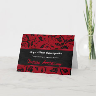 Röda Anpassningsbarna Front Red Damask på årsdagen Kort