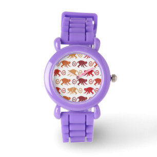 Röda apor Mönster Armbandsur