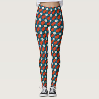 Röda äppelmönster Dam Leggings