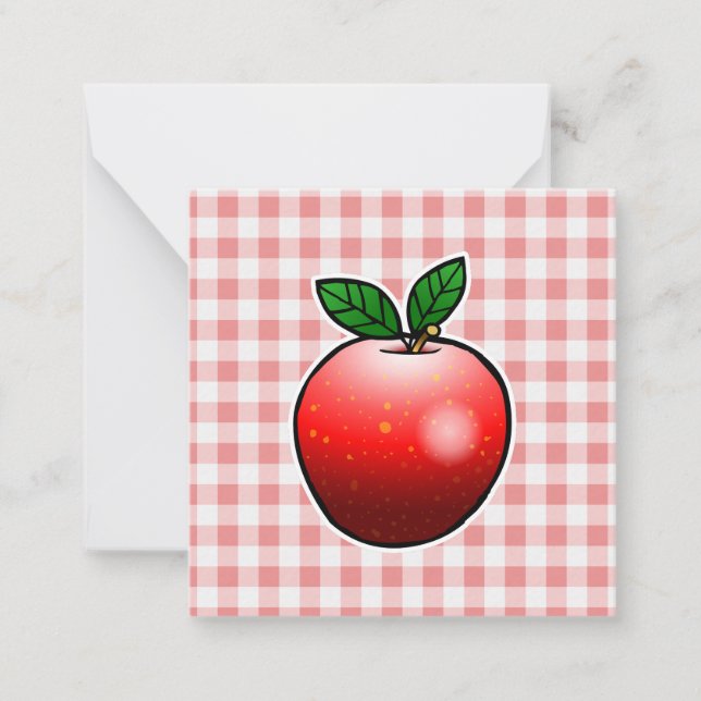 Röda Apple Mors Dag Anteckningskort (Framsida)