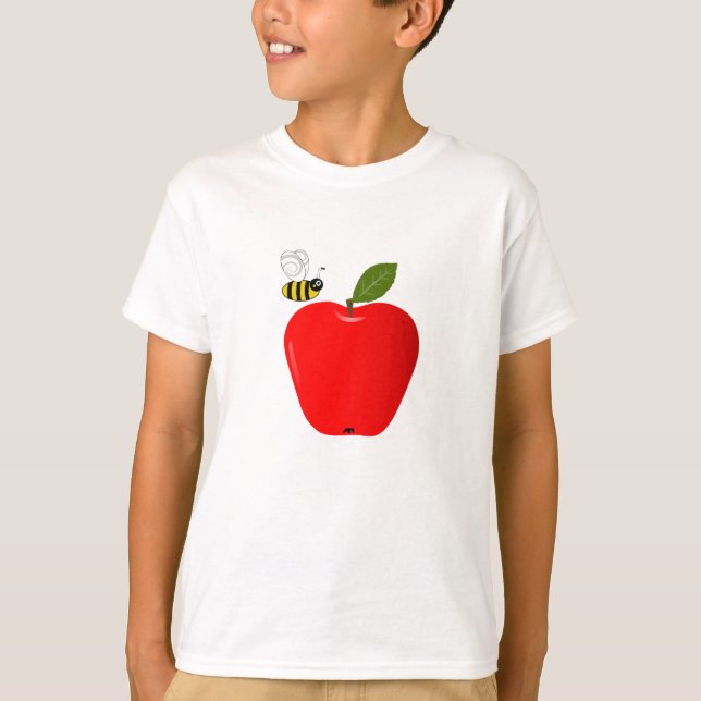 Röda Apple och honungbi T-shirt (Framsida)