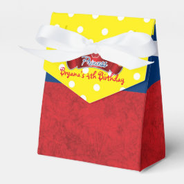 Röda Apple Princess födelsedagsfest förmånslådor Presentaskar