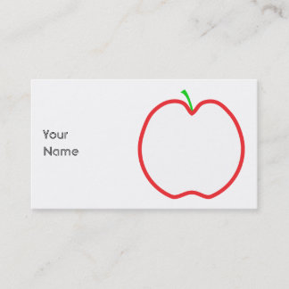 Röda Apple skisserar. Vit centrerar, den gröna Visitkort