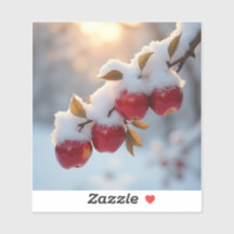 Röda äpplen i snö