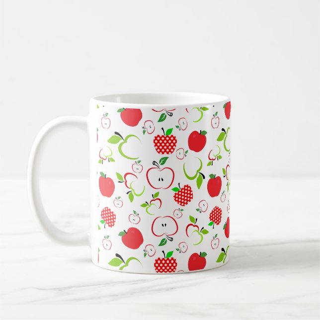 Röda äpplen och äpplen av Grönt Kaffemugg (Vänster)