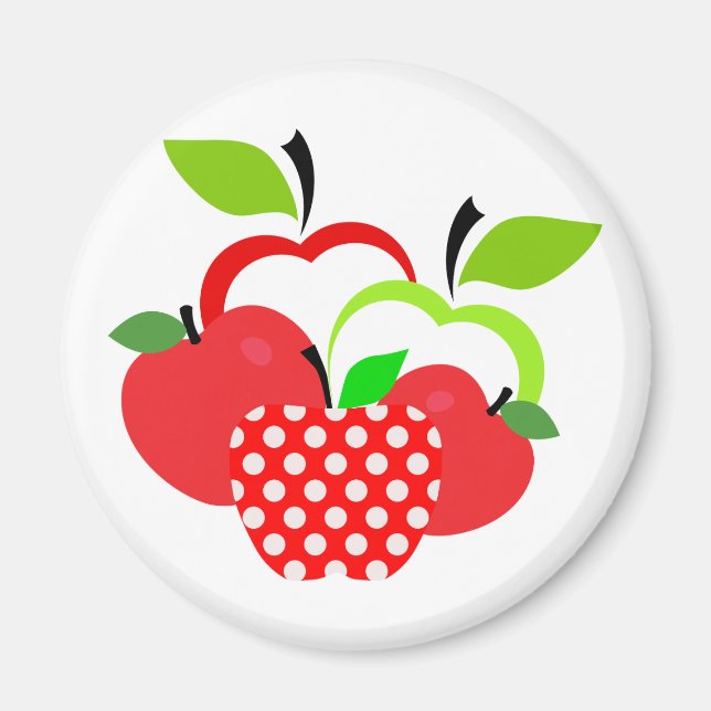 Röda äpplen och äpplen av Grönt Magnet (Framsidan)