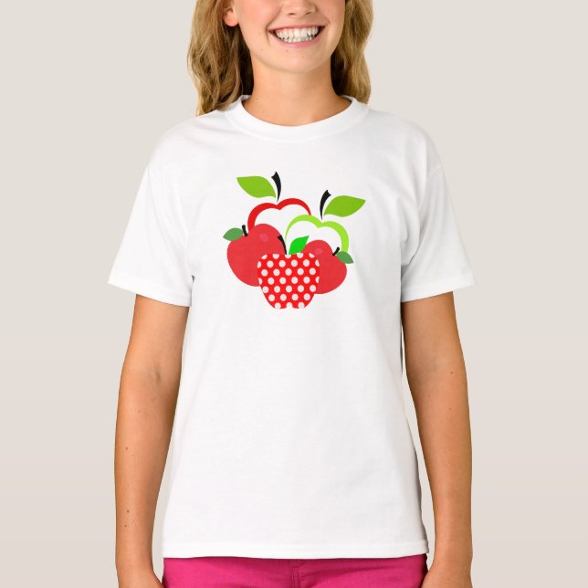 Röda äpplen och äpplen av Grönt T Shirt (Framsida)