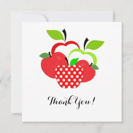 Röda äpplen och äpplen av Grönt Tack Kort