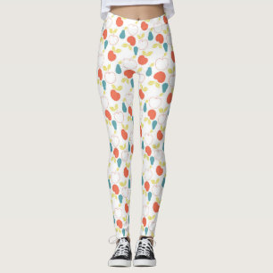 Röda äpplen och blå päron Mönster Leggings